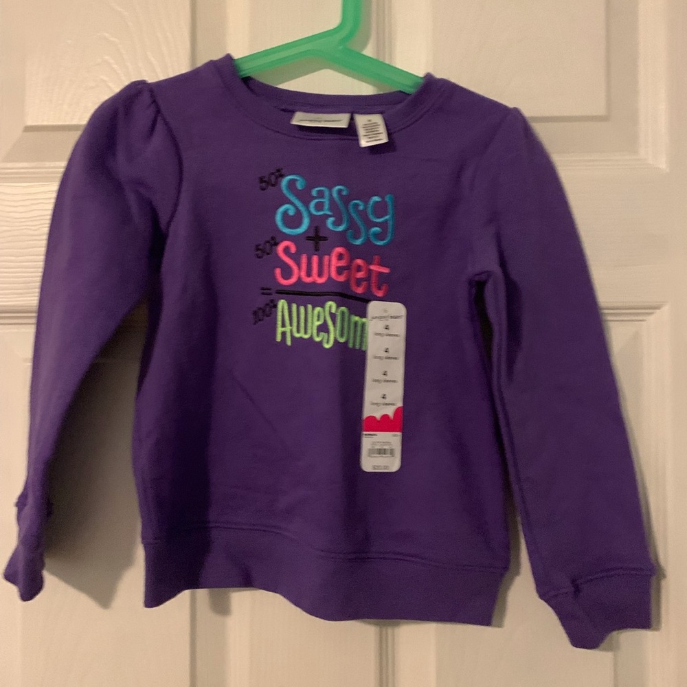 NWT Jumping Beans Sweatshirt Size 4